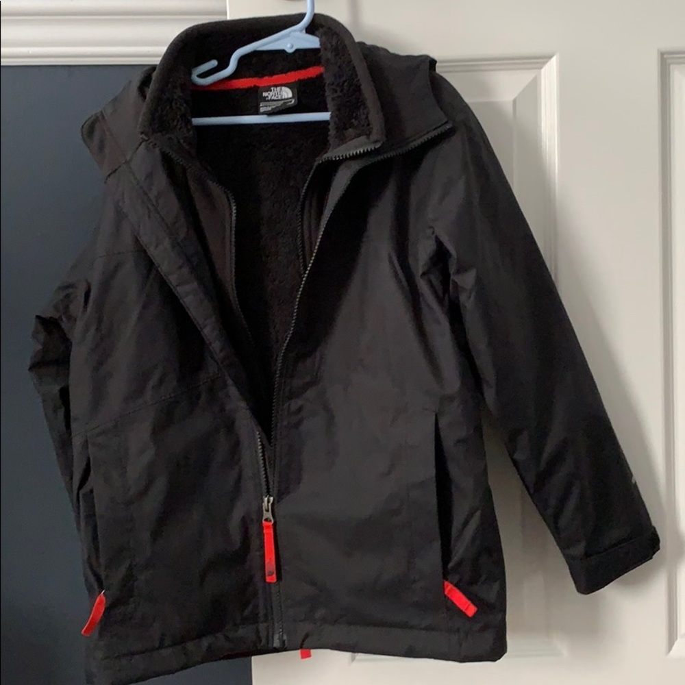 North Face jacket with hood, removable fleece